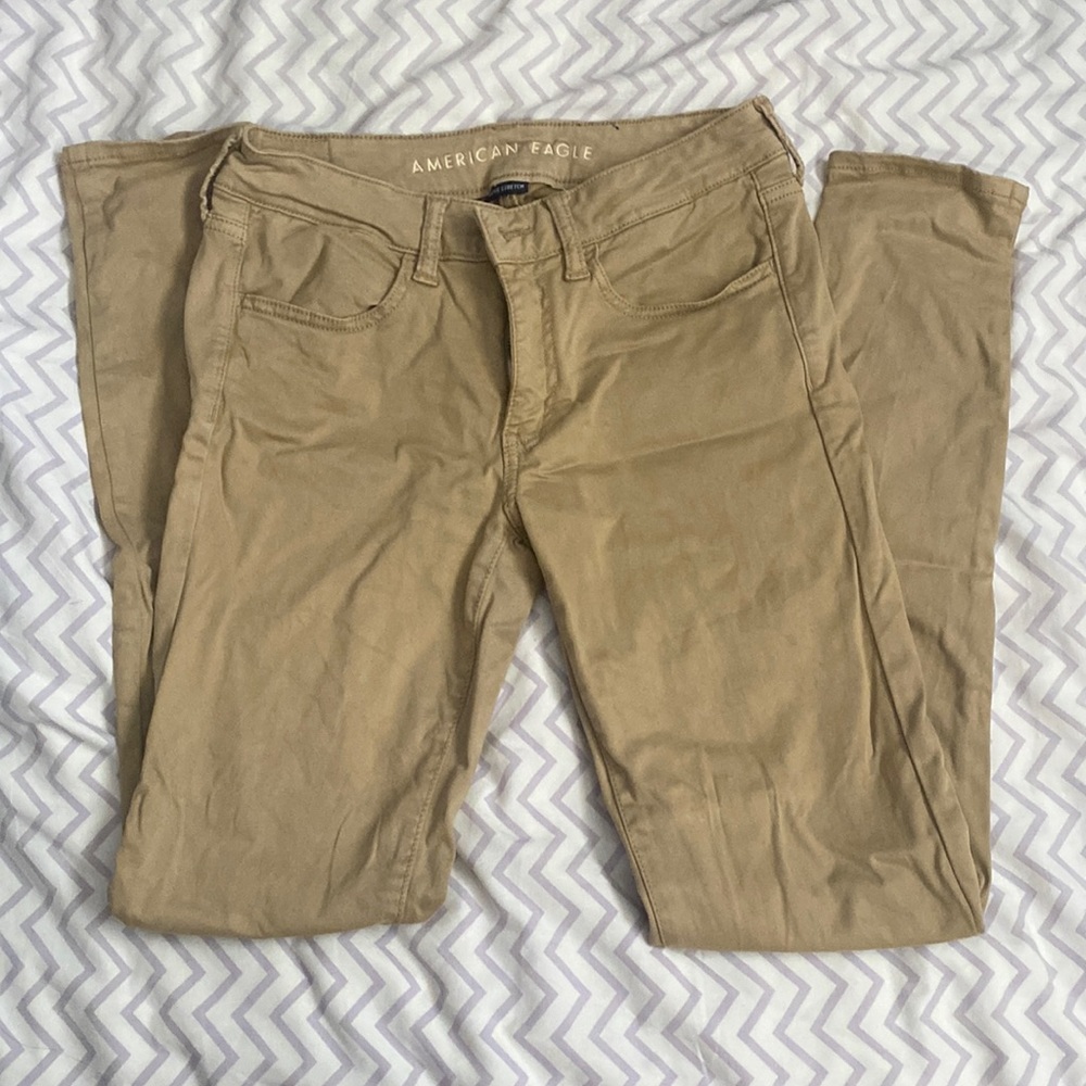 khaki skinny long size 6 american eagle
